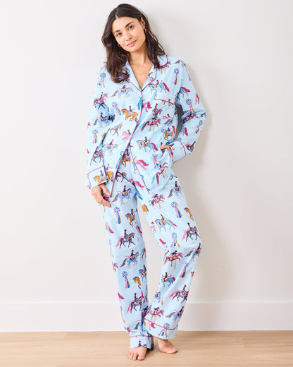 Horse Show - Tall Long PJ Set - Blue Ribbon