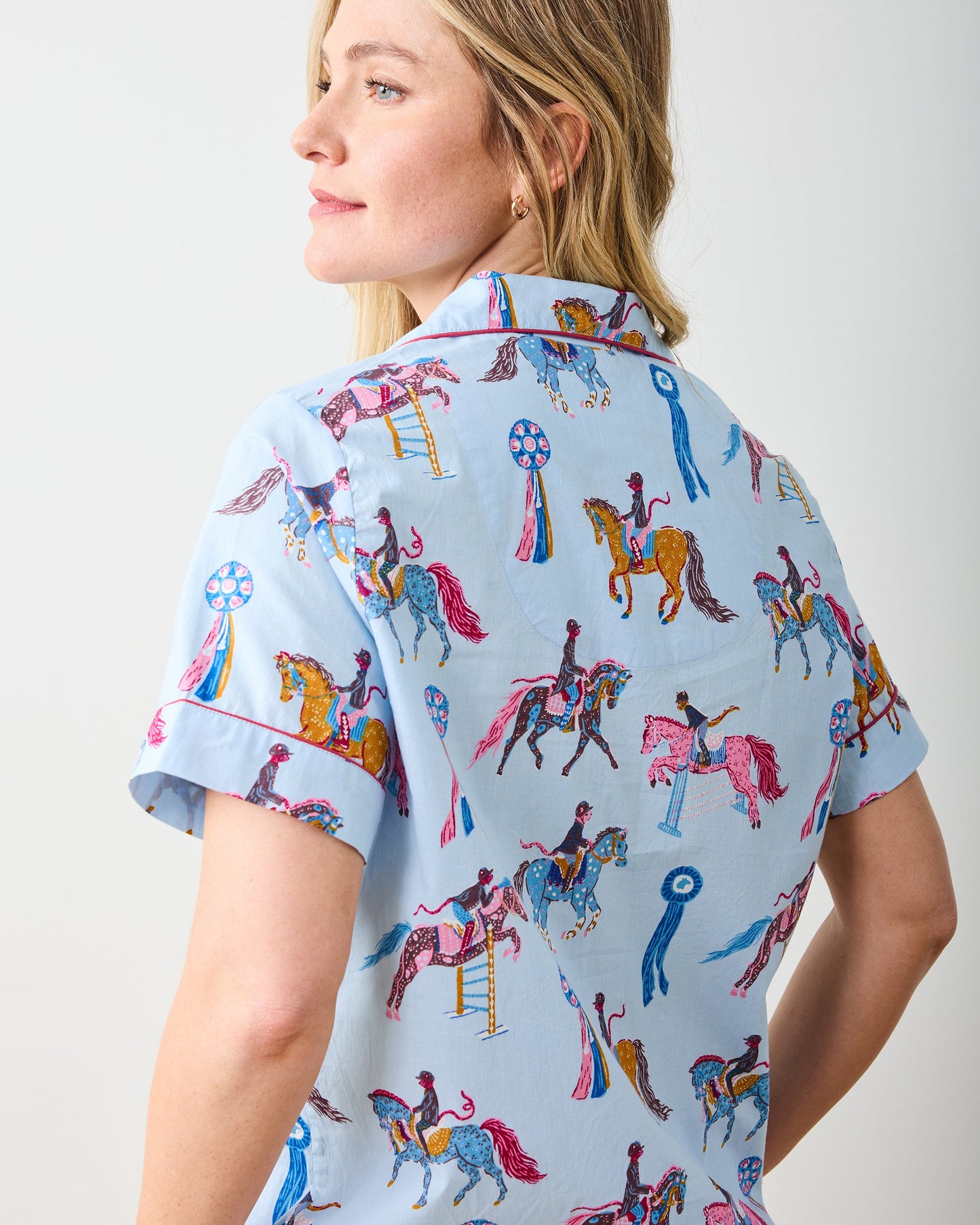 Horse Show - Short PJ Set - Blue Ribbon