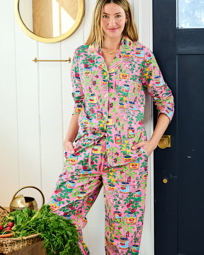 Kitchen Garden - Tall Long PJ Set - Rose
