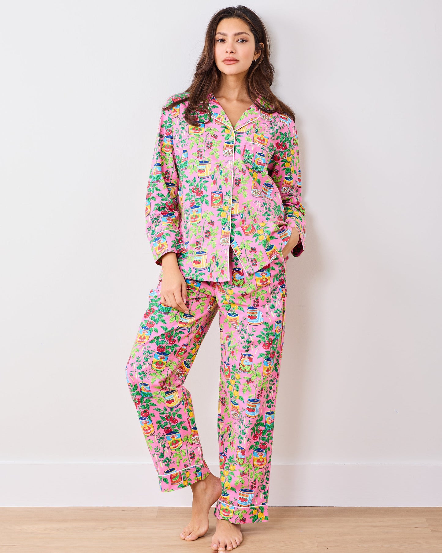 Kitchen Garden - Petite Long PJ Set - Rose