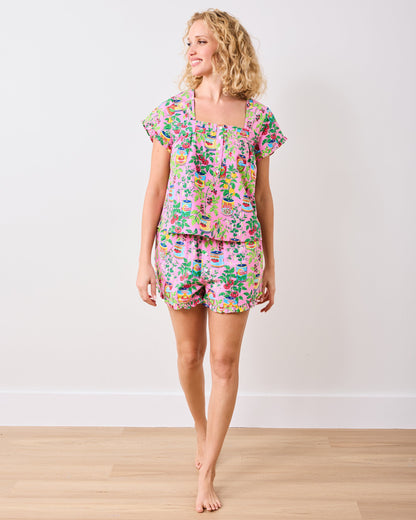 Kitchen Garden - Pintuck Short Set - Rose