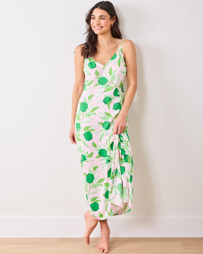 Lime Zest - Eco Satin Chic To Sleep Nightie - Pink Salt