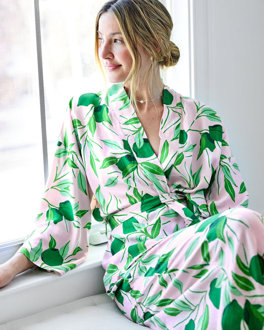 Lime Zest - Eco Satin Wrap Set - Pink Salt