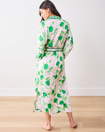 Lime Zest - Eco Satin Robe - Pink Salt