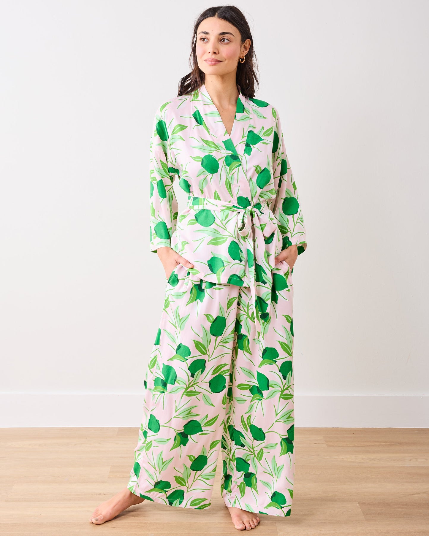 Lime Zest - Eco Satin Wrap Set - Pink Salt