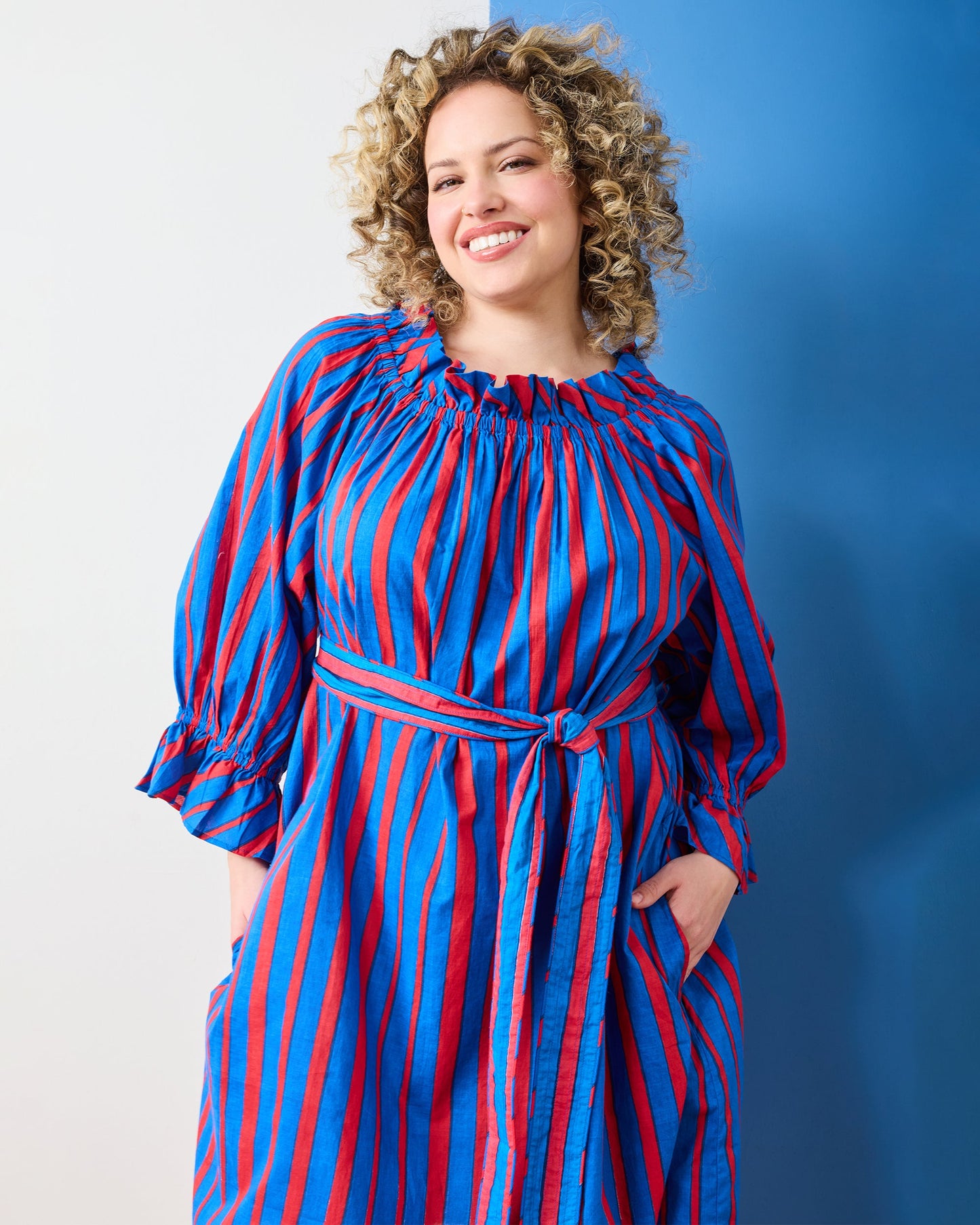 PF + Pencil & Paper Co. Nautical Stripes - Wells Dress - Maritime Blue