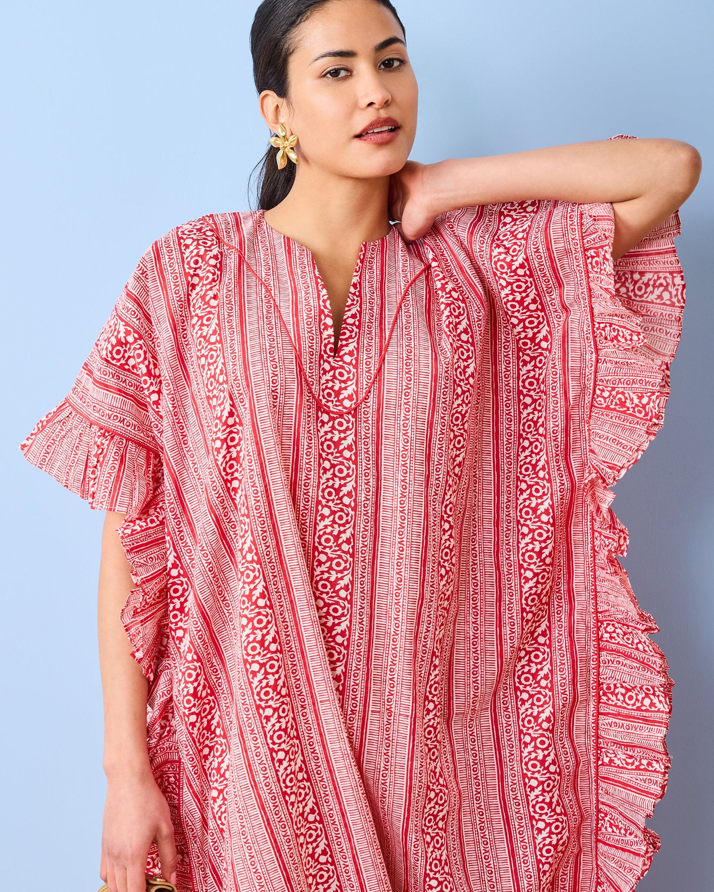 PF + Pencil & Paper Co. Red Paisley - Harbor Caftan - Crimson