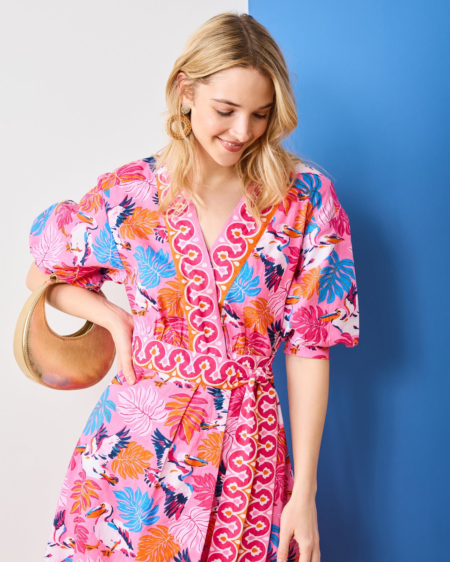 Pelican Palms - Gabriela Dress - Marina Pink