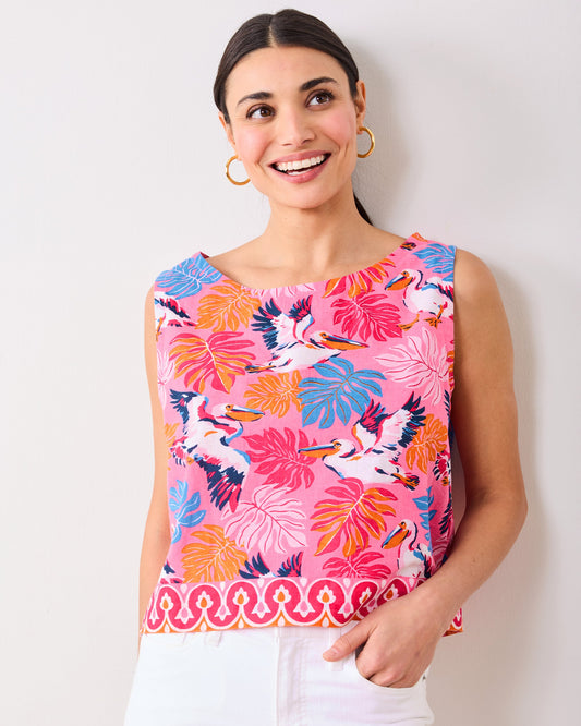 Pelican Palms - Riviera Top - Marina Pink