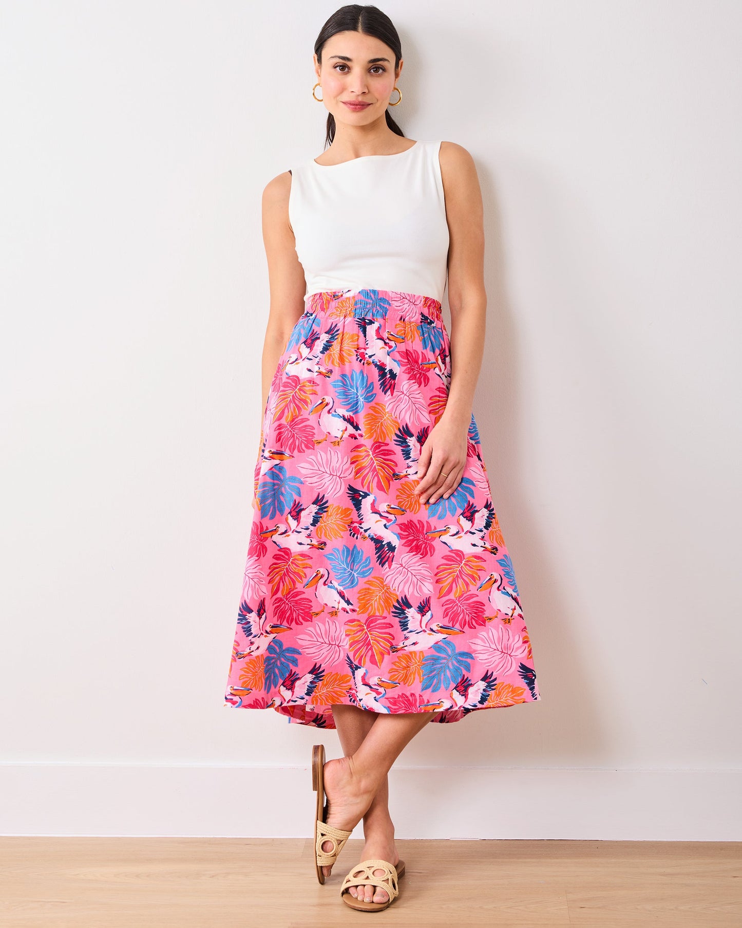 Pelican Palms - Sofia Skirt - Marina Pink