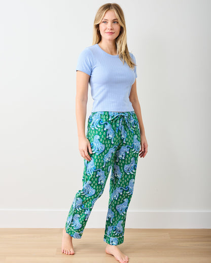 Pointelle Short Sleeve Tee - Misty Blue