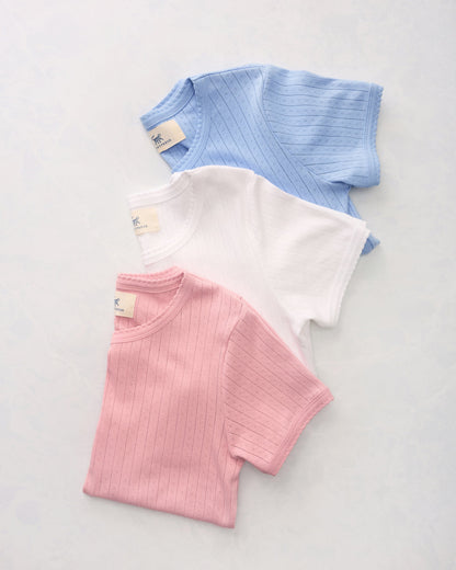 3-Piece Pointelle Tee Bundle - Multi