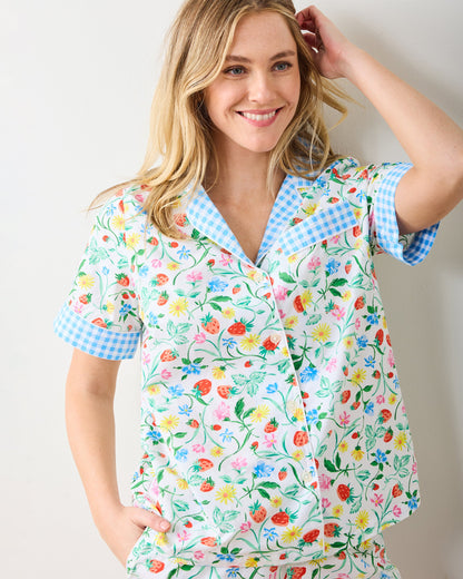 Strawberry Vines - Short PJ Set - Cloud