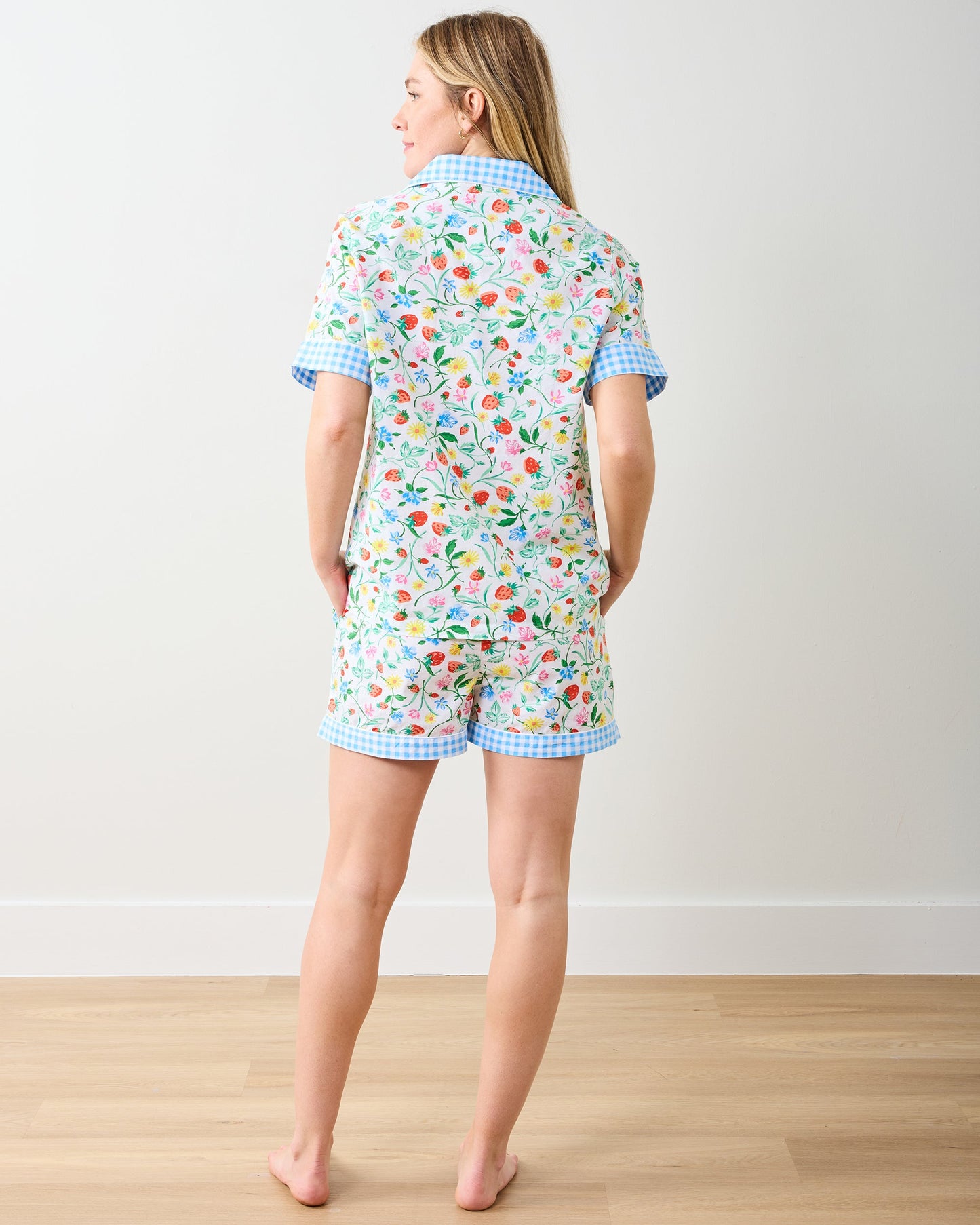 Strawberry Vines - Short PJ Set - Cloud