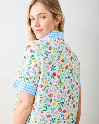 Strawberry Vines - Short PJ Set - Cloud