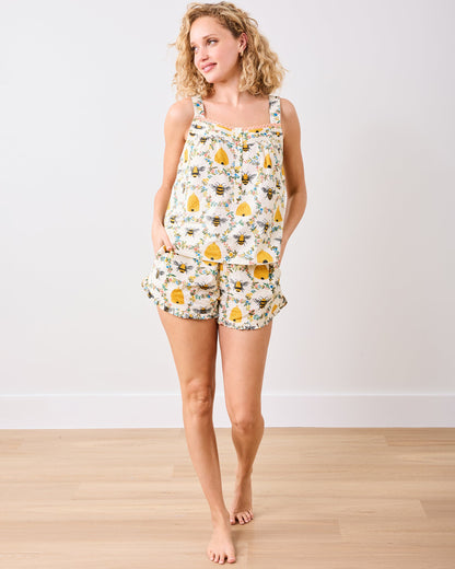 Sweet Bee - Back To Bed Short Set - Cream