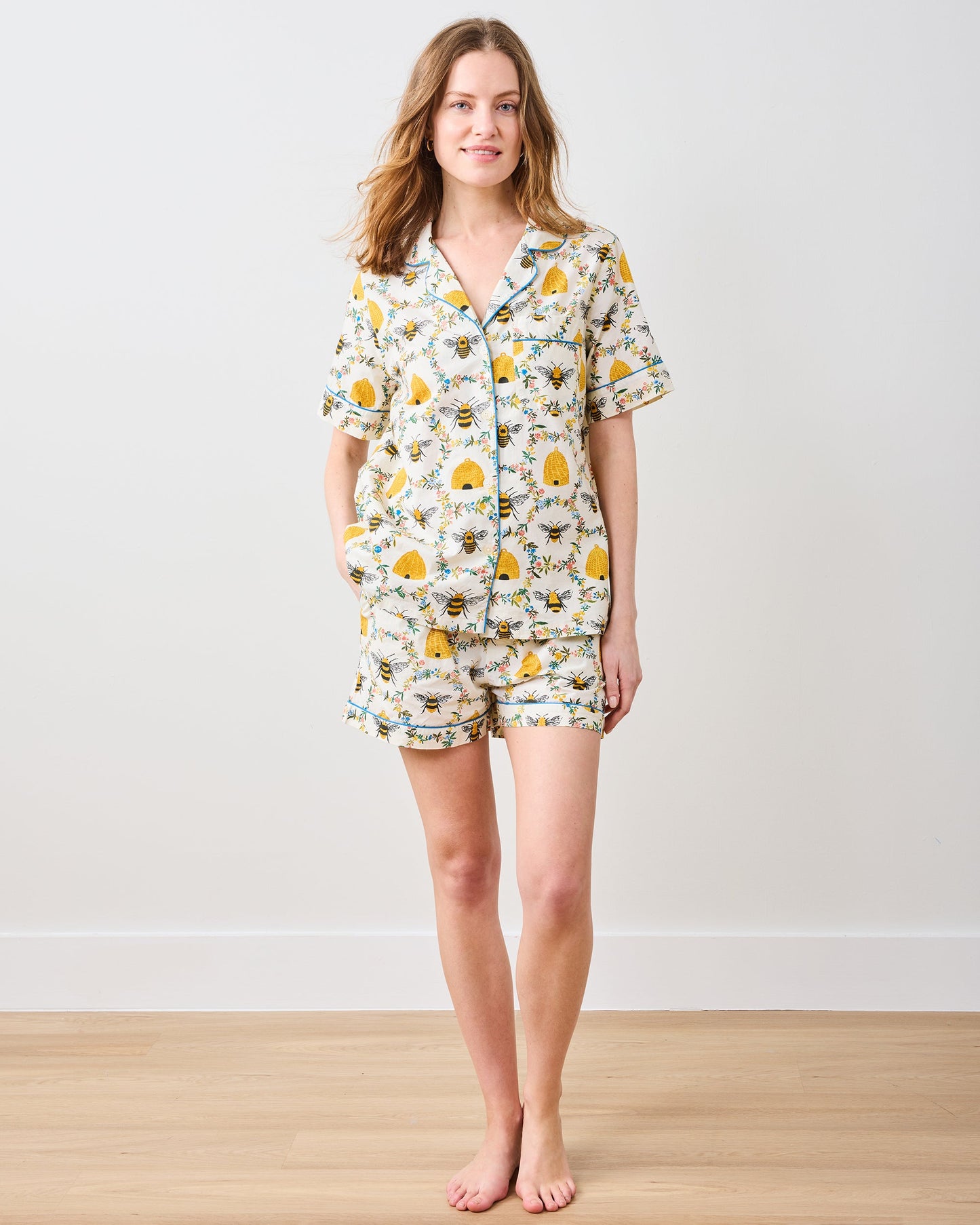 Sweet Bee - Short PJ Set - Cream