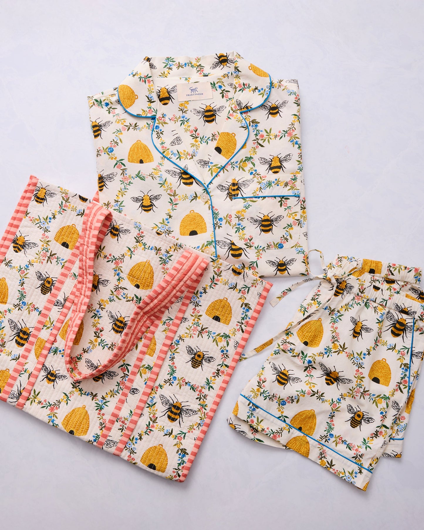 Sweet Bee - Short Weekend Gift Set - Cream