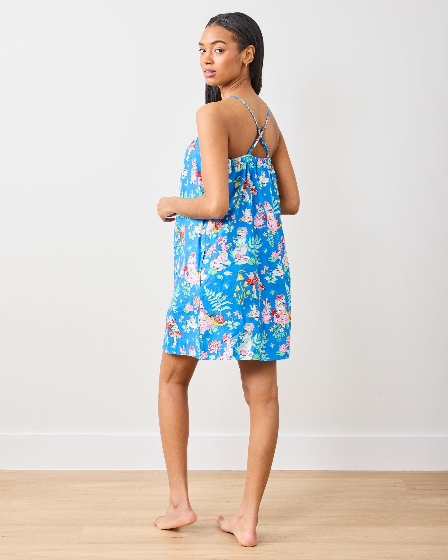 Tea Party - Cami Nightgown - Soft Cobalt