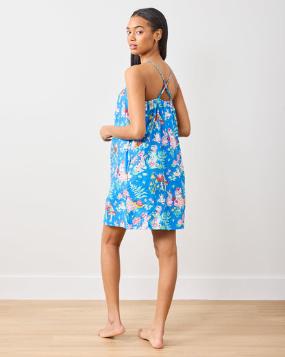 Tea Party - Cami Nightgown - Soft Cobalt