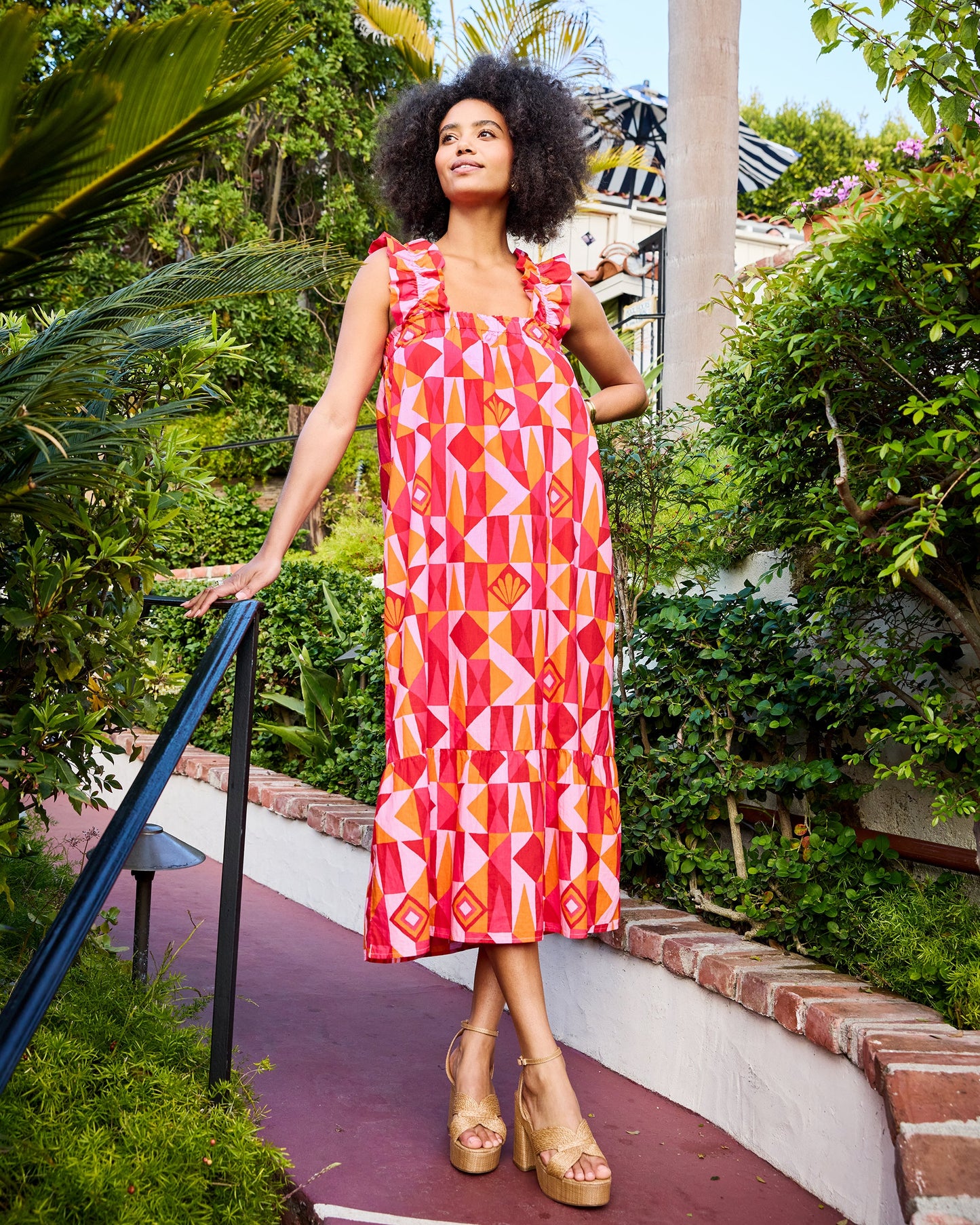 Underwater Mosaic - Serenity Dress - Pink Crush