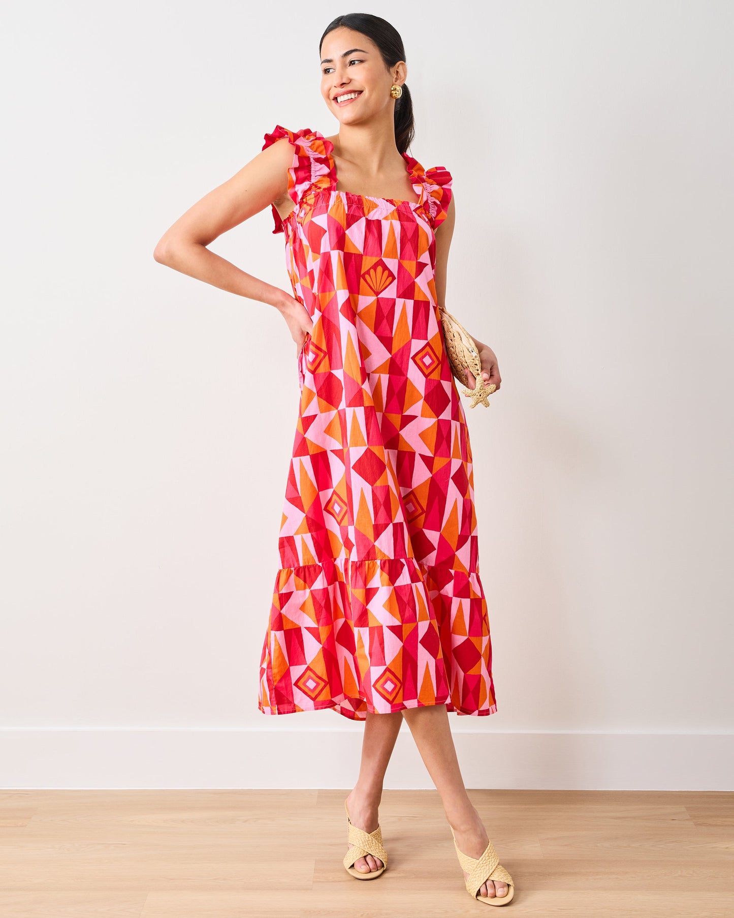 Underwater Mosaic - Serenity Dress - Pink Crush