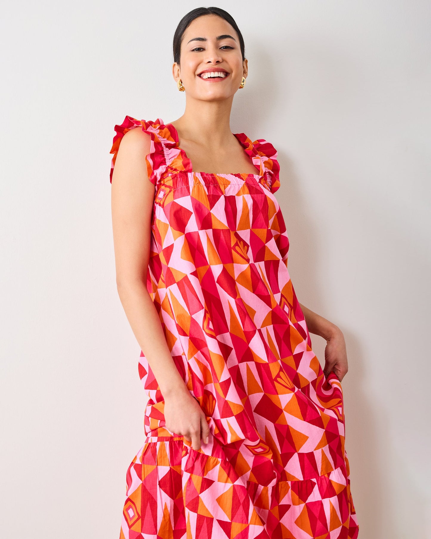 Underwater Mosaic - Serenity Dress - Pink Crush