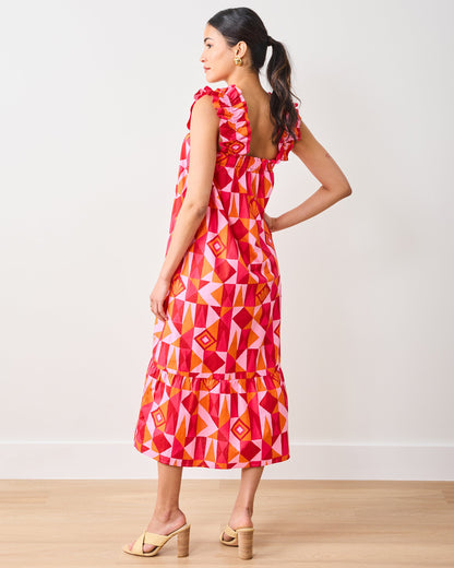 Underwater Mosaic - Serenity Dress - Pink Crush