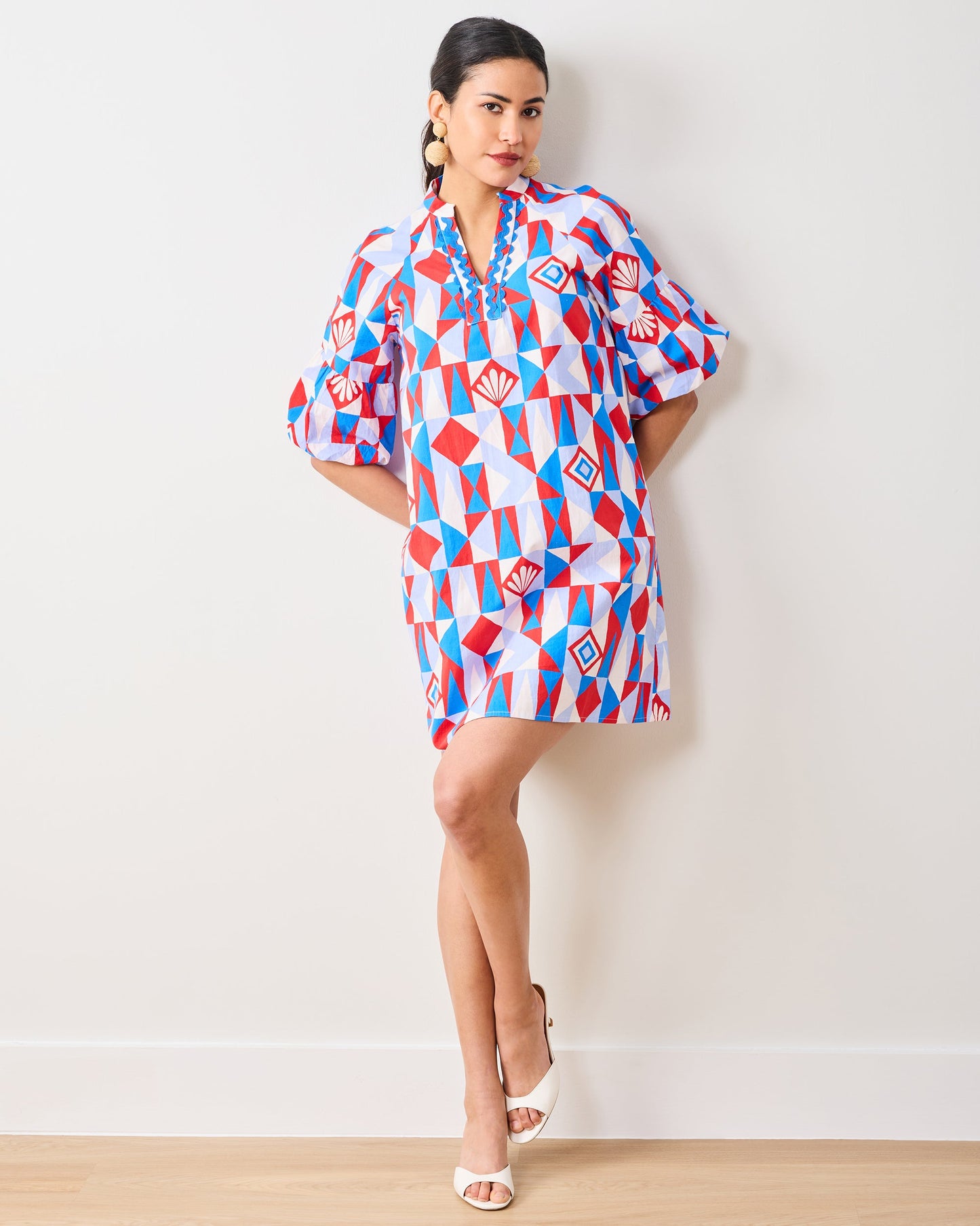 Underwater Mosaic - Isabella Dress - Retro Red