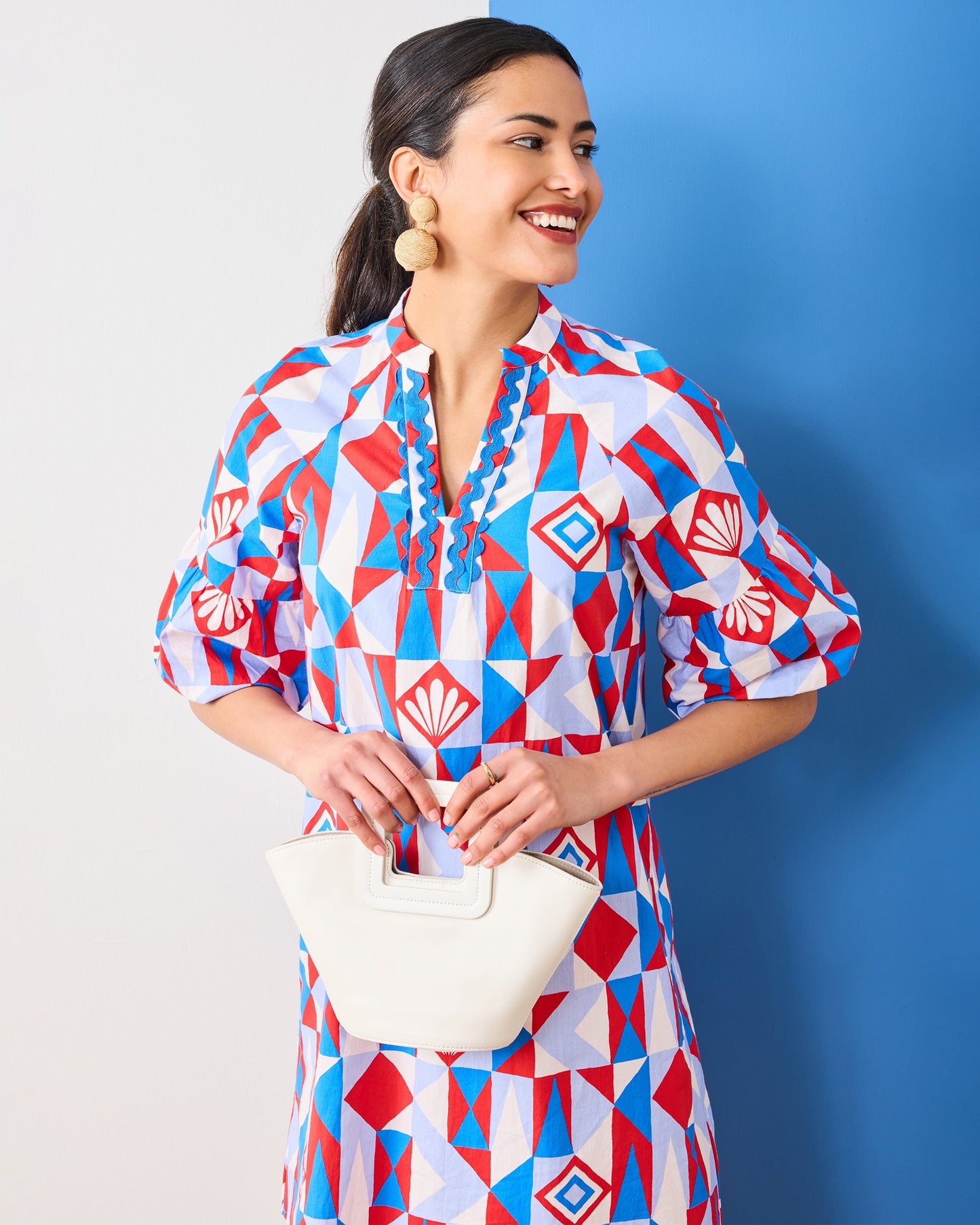 Underwater Mosaic - Isabella Dress - Retro Red