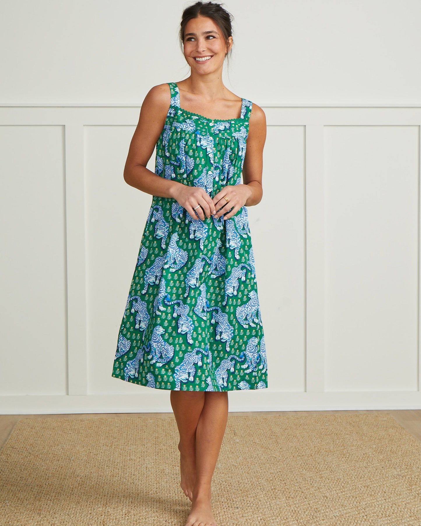 Tiger Queen - Back to Bed Nightgown - Jade