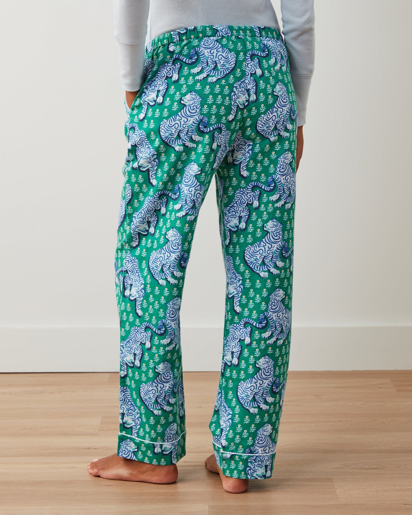 Tiger Queen - Petite Lightweight Flannel PJ Pants - Jade