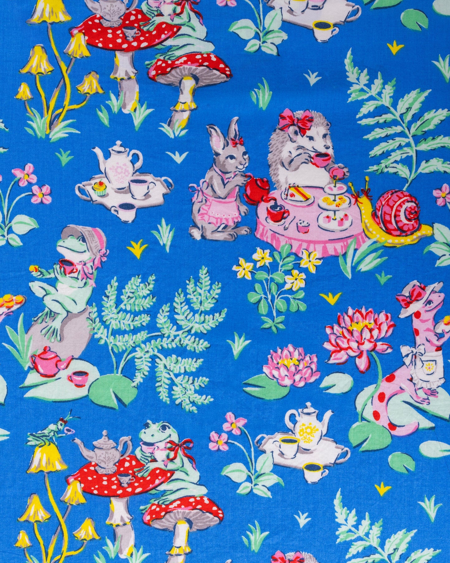 Tea Party - Short PJ Set -  Soft Cobalt