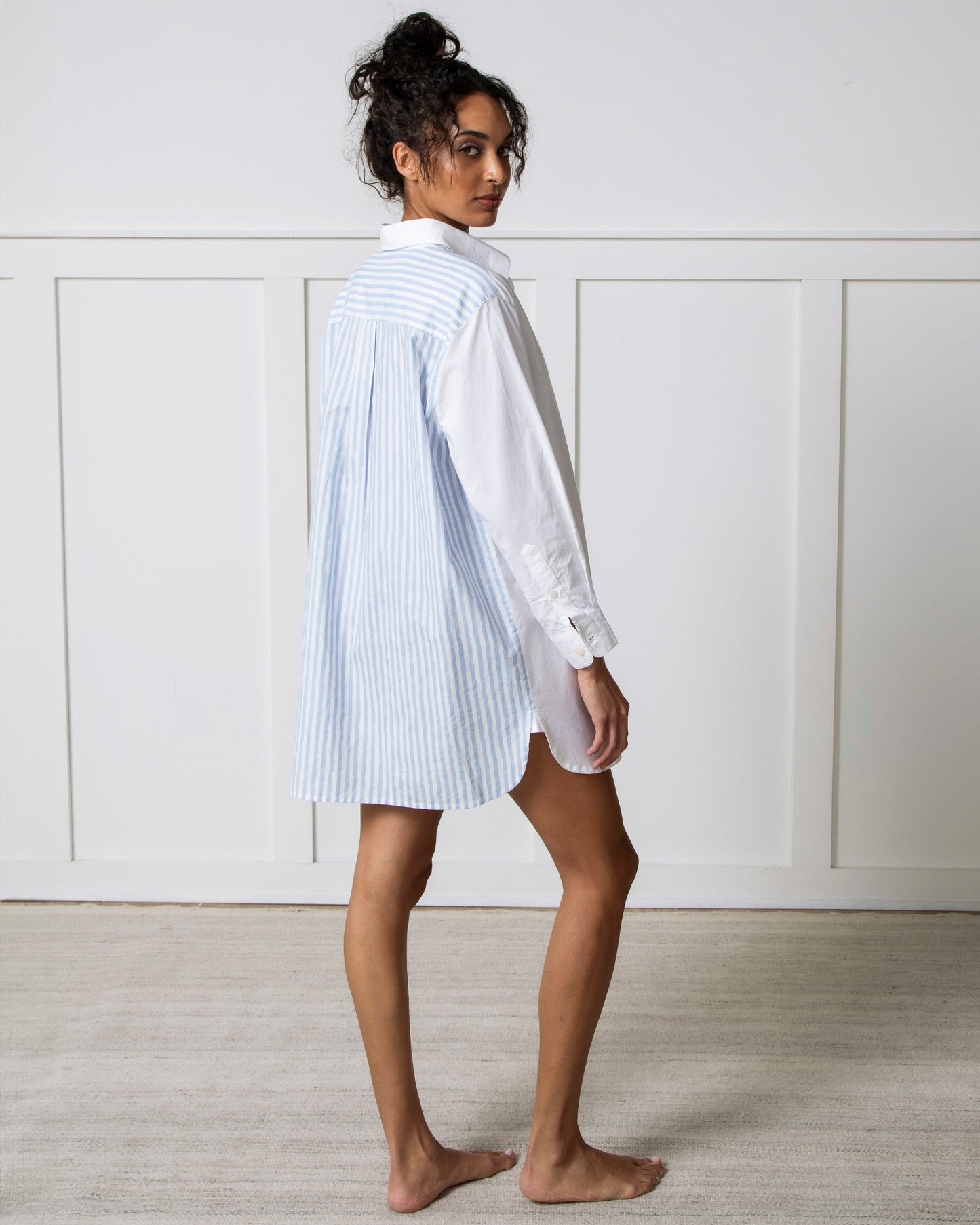 Weekend Stripes - Everyday Button Down - Blue Skies