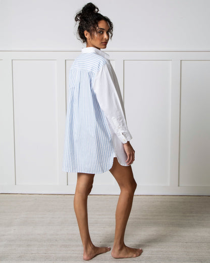 Weekend Stripes - Everyday Button Down - Blue Skies