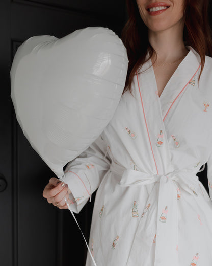 Bubbly Brunch - Getting Ready Robe - Cloud