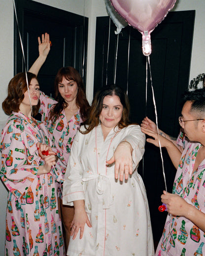 Bubbly Brunch - Getting Ready Robe - Cloud