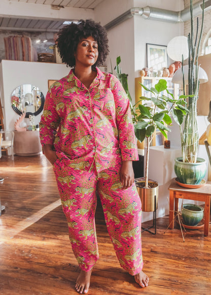Bagheera - Petite Long PJ Set - Hot Pink