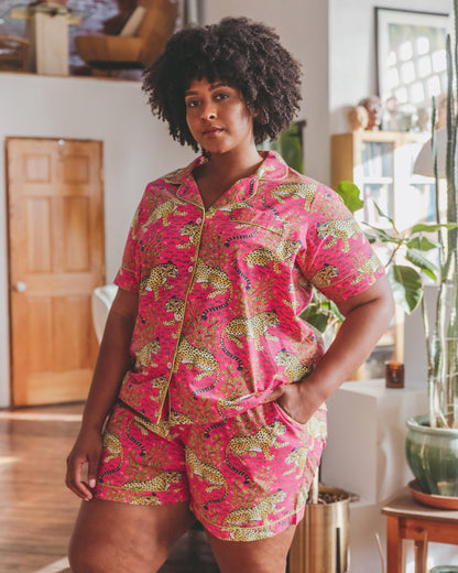 Bagheera - Petite Short PJ Set - Hot Pink