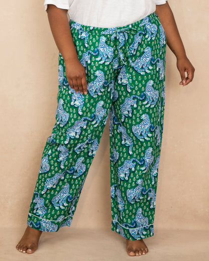 Tiger Queen - PJ Pants - Jade