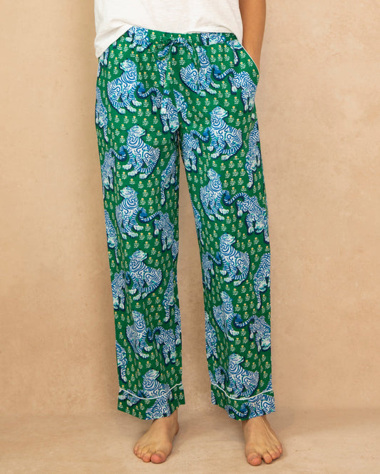 Tiger Queen - PJ Pants - Jade