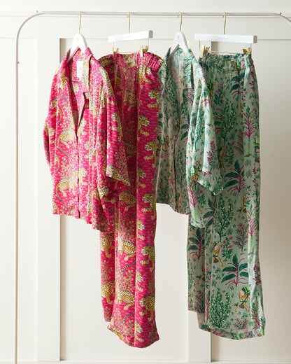 Camel's Courtyard & Bagheera - Eco Satin Wildest Dreams Set Bundle - Avocado/Hot Pink